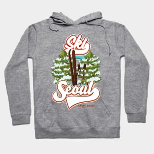 Seoul South Korea Ski logo Hoodie